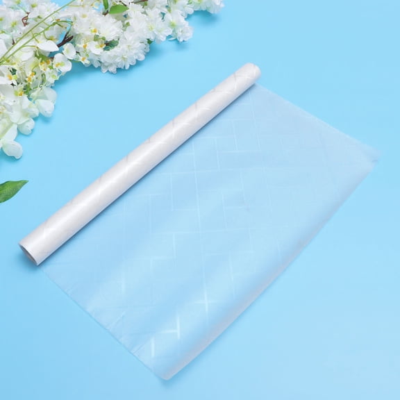 COSMOBETTY White Oblique Grid Glass Fogging Film 1 Piece PVC PET Privacy Window Film for Home and Office Use