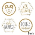 thumbnail image 3 of Big Dot of Happiness It's Twins - Decorations DIY Gold Twins Baby Shower Essentials - Set of 20, 3 of 5