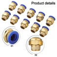thumbnail image 6 of CAIJIEXI 10pcs Pneumatic Air Connector Air Pipe Quick Connector High Temperature Pressure Thread Hose Fittings Pipe Quick Connectors, 6 of 9