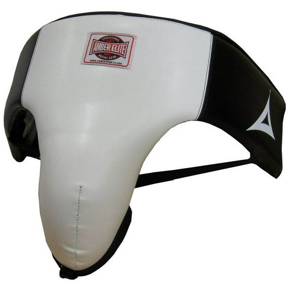 Deluxe Groin and Ab Protector in White (Youth Medium)
