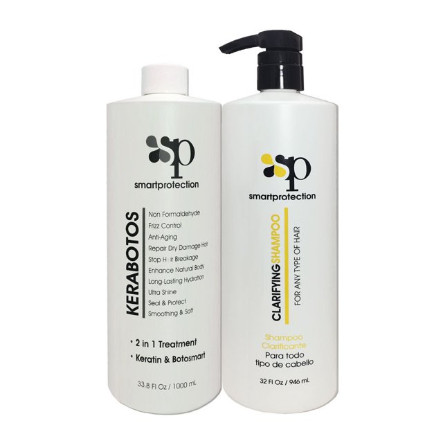 Kerabotos & Champú Clarificante 33.8oz - Tratamiento 2 en 1 - Queratina + Botosmart de Smart Protection