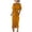 Orange, variant on Fsgntruao Summer Dresses for Women V-Neck Short-Sleeve Knot-Waist Slit Wrap Solid-Color Midi Beach Vacation Clothes S-3XL