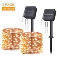 thumbnail image 3 of Tomshine Solar String Fairy Lights 12m 120LEDs Copper Wire 8 Modes IP65 Water- for Patio Yard Party Warm White 2Pack, 3 of 6