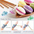 CUITING 10pcs 10Piece Adjustable Crochet Loop Rings Metal Yarn Guide