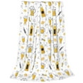 thumbnail image 2 of Balery Beer Manta de Felpa Suave y Acogedora – Cobija de Franela Aterciopelada para Cama, Lavable y Cálida para Sofá, Mascotas, Transpirable-80"x60", 2 of 7