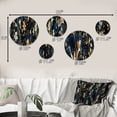 thumbnail image 4 of Designart "Emerald Grandeur In Gold Floral Marble" Abstract Round Wall Art Set Of 5 - Gold Glam Office Room Wall Art Set, 4 of 6