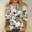 Multicolor, variant on Qulqfy 3/4 Sleeve Women's Tops and Blouses Floral Loose Crew Neck Casual T-shirt T Shirts for Women L