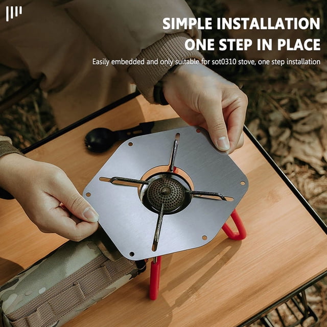 Réchaud de Camping Extérieur avec Pare-Chaleur, Plaque d'Isolation pour Randonnée, Accessoire de Cuisson pour SOTO ST310