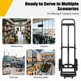 thumbnail image 6 of Heavy Duty Foldable Stair Climber Hand Truck Dolly, Telescoping Handle & 6+2 All-Terrain Wheels Adjustable Utility Cart for Moving Travel Office Storage, 6 of 13