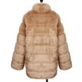 thumbnail image 4 of Penkiiy Women's 2024 Winter Faux Fur Jackets Fall Fashion Open Front Long Shaggy Coat Outerwear Faux Fur Coat Khaki, 4 of 9
