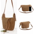thumbnail image 4 of Kukuzhu Women Straw Handbag Purse Small Summer Beach Handmade Crossbody Shoulder Tote Handbag Handwoven Beach Straw Bag, 4 of 6