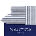 thumbnail image 3 of Juego de sábanas Nautica de tamaño completo de algodón percal Coleridge Stripe, 3 of 3