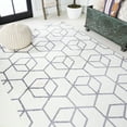 thumbnail image 5 of JONATHAN Y SUPERSOFT 4 x 6 Area Rug, Tumbling Blocks Geometric - White/Gray, SEU101K-4, 5 of 10