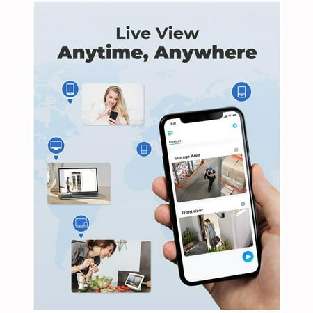 Reolink 12MP Security Camera System Outdoor, 16CH 4TB NVR & 8 PoE Wired Cameras with 2-Way Audio, NVS16-12MB8 - White