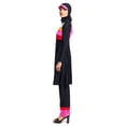 thumbnail image 2 of Modest Sea Emma 3-Piece Swimsuit Burkini Set, Medium Black & Fuchsia, 2 of 3