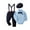 Blue, variant on CARETOO Newborn Baby Boy Clothes 0-18 Months Outfit Formal Plaid Shirt Suspender Pants Hat Tie 4pcs
