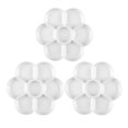 thumbnail image 1 of EeaseMX 3 paletas de acuarela de cerámica adelgazada con forma de flor de ciruelo, bandejas de pintura para manualidades, arte profesional, estudiantes y niños (blanco), 1 of 7