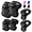 Black, variant on WLGJL Kids Safety Protective Gear Set for Ages 6-15 Years, Adjustable Knee Pads, Elbow Pads, Wrist Guards for Boys Girls Youth Skateboard, Roller Skating, Scooter, Cycling,Pink