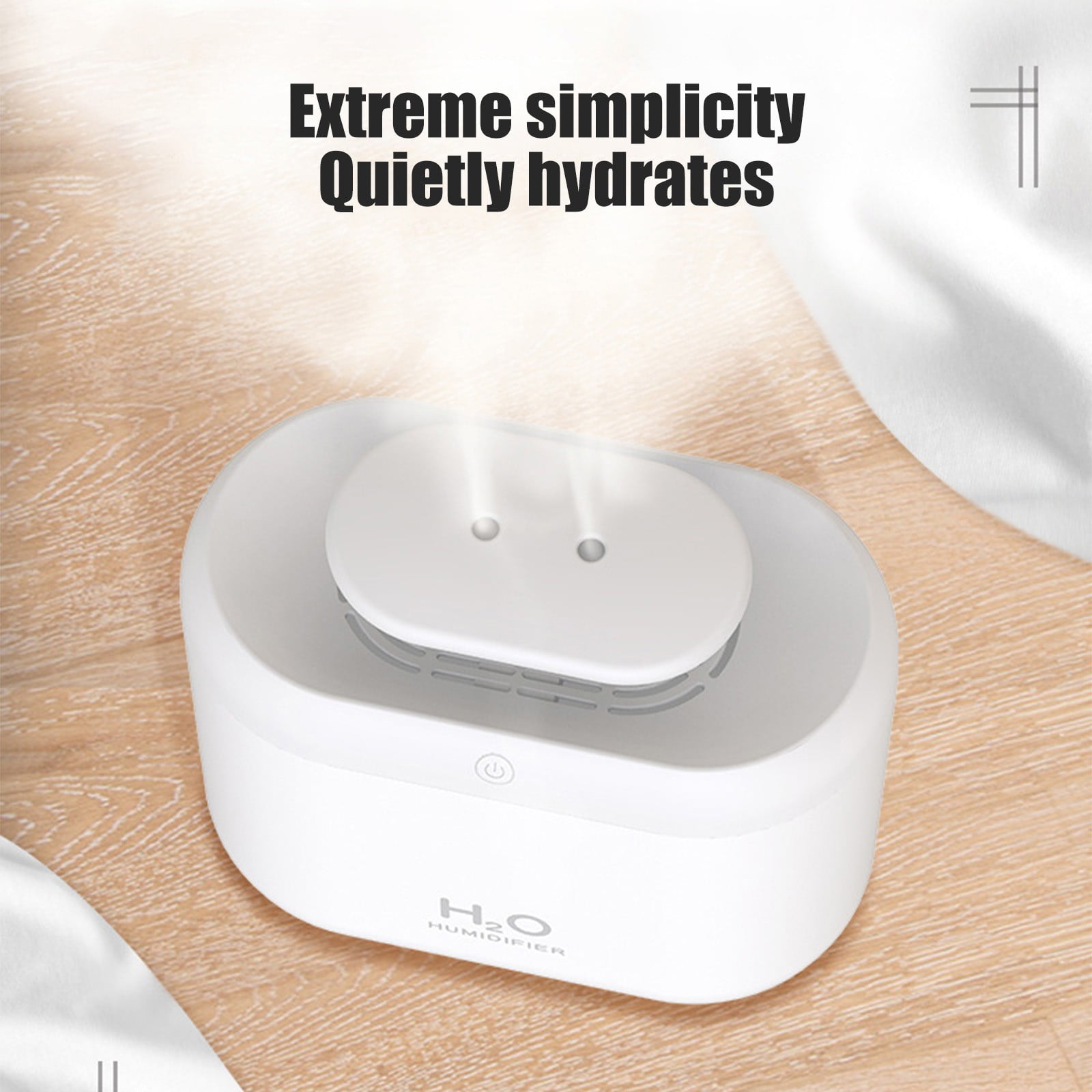 Xecvkr Mini Portable USB Humidifier Oil Diffuser Cool Mist Soft Night Light Quiet Air Purifierss Kids Bedroom Car Travel Home Desk Large Water Tank 1 Pc