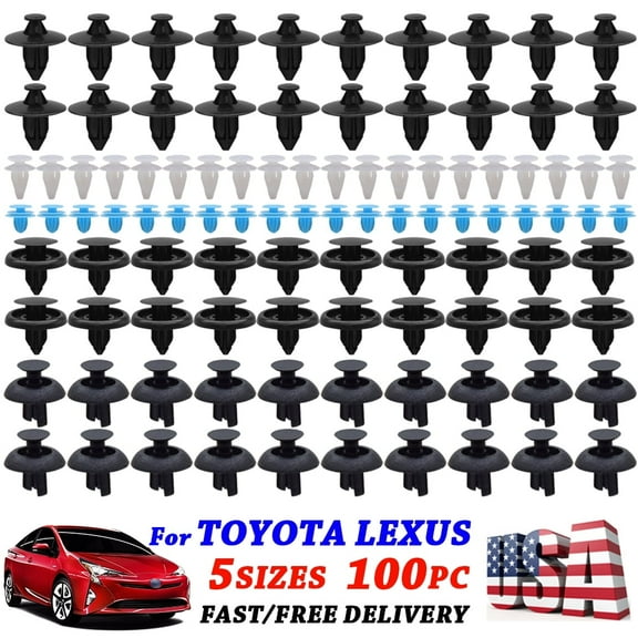 100Pcs for Toyota&Lexus Car Body Trim Panel Clips Undertray Splash Shield Rivets
