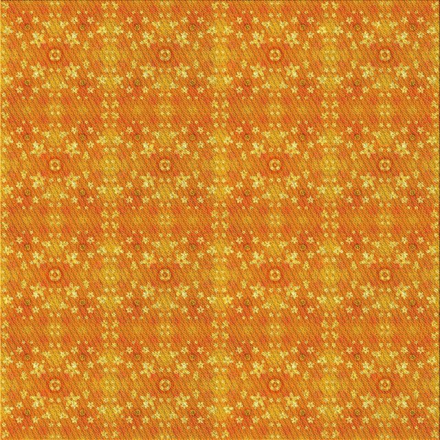 Ahgly Company Indoor Square Patterned Orange Red Orange Area Rugs, 4' Square
