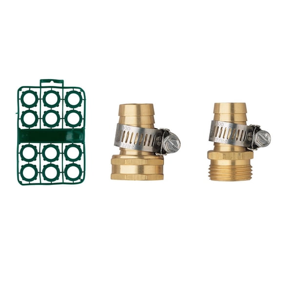 Orbit 3/4 Inch Brass Hose Repair bundle with Male and Female Menders