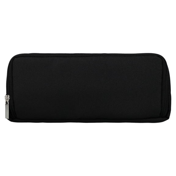 Pen+Gear 3-Zip Solid Pencil Pouch, Black