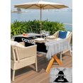 thumbnail image 5 of Outdoor Tablecloth with Umbrella Hole for Patio/Picnic/Party/Camping, Farmhouse Black Windmill Waterproof Table Cloth Rectangle Table Cover Washable, Spring Will Always Come Wood Grain (60"x 120"), 5 of 9