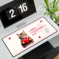 thumbnail image 3 of Happy Valentine's Day American Shorthair Brings Love Heart Desk Mat Full Keyboard Mouse Pad Cat Lover Kitten Owner Gifts Large Mousepad - 02028, 3 of 5