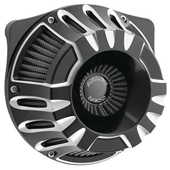 Arlen Ness Inverted Series Deep Cut Black Air Cleaner Kit 18-917