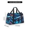 thumbnail image 3 of Honeii Colorful Ocean Whale Print Gym Bag,Carry on Weekender Overnight Bag, Travel Duffel Bags, Personal Item Travel Bag,Tote Bag,Workout Dance Bag, 3 of 7