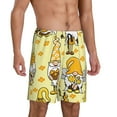 thumbnail image 3 of Rocae Garden Honeybee Gnomes for Men's Soft Sleep Pajama Shorts, Waistband and Pockets, 3 of 9