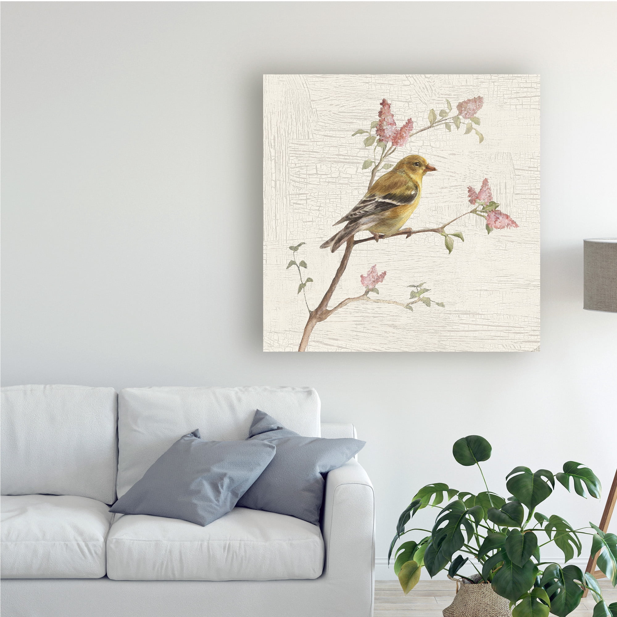 Trademark Fine Art 'Female Goldfinch Vintage Painting' Canvas Art by Danhui Nai