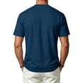 thumbnail image 4 of Dresfit Men's T Shirts Short Sleeve V Neck Athletic Shirts 2026 Summer Moisture Wicking Gym Shirt Big and Tall Quick Dry Muscle Fit Running Tees Dark Blue, 4 of 7