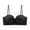 Black, variant on Women Jelly Strapless Front Closure Bra Wireless Padded Bralette With Removable Spaghetti Straps Beige M