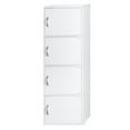 thumbnail image 1 of Hodedah Armoire de Rangement Polyvalente Fermée à 4 Portes pour la Maison/le Bureau, Blanc, 1 of 2