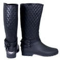 thumbnail image 2 of Forever Young Women's Quilted Double Buckle Couture Tall Rain Boot, 2 of 4