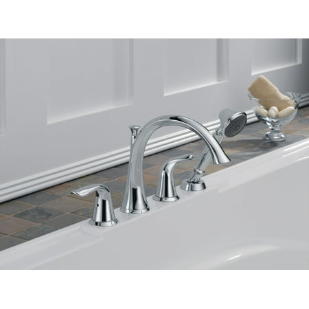 Delta Lahara Roman Tub Filler with Hand Shower, Available in Various Colors