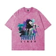 thumbnail image 5 of Arijit Singh Unisex HipHop Streetwear Cotton Washed Crewneck Tee - Trendy Casual Short Sleeve, 5 of 5