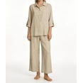 thumbnail image 2 of Amzcrzy Two Piece Sets for Women 2026 Solid Color Spring Outfits V Neck Button Down Shirt with Roll Tab Sleeves Wide Leg Pants Lounge Sets with Pockets Dressy Casual Loungewear Sets Beige S, 2 of 9