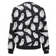 thumbnail image 5 of Chaqueta bomber con estampado de murciélago rosa para mujer, abrigo informal ligero con cremallera, puños y dobladillo acanalados, 5 of 5