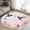 Pink Blue, variant on Pink Flower Round Area Rug 4ft, Spring Floral Butterflies Birds Farmhouse Washable Non-Slip Circle Rugs for Bedroom Living Room Kitchen, Soft Non Shedding Circle Carpet for Dining Room Dorm