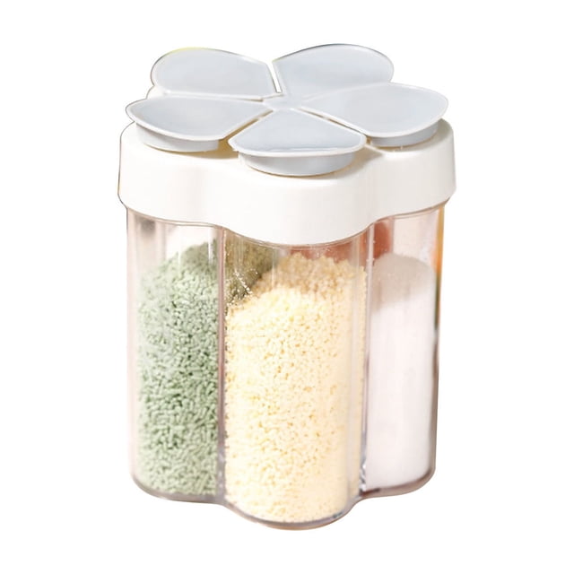 Spices and Seasonings,Seasonings for Cooking,5 in 1 Spice Container and Pepper Shaker Transparent Seasoning Shaker Can Filter Lumps Spice Jars for Home Restaurant Kitchen Cooking Steak Bbq