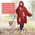 thumbnail image 4 of Wearable Oversized Blanket,Red Christmas Snowman Pattern Wearable Blanket Hoodie for Adults,Cozy Hooded Blankets with Super Pockets,Super Warm Fuzzy Pullover for Women & Men, 4 of 6