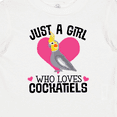 thumbnail image 4 of Inktastic Cockatiel Just A Girl Who Loves Girls Baby T-Shirt, 4 of 5