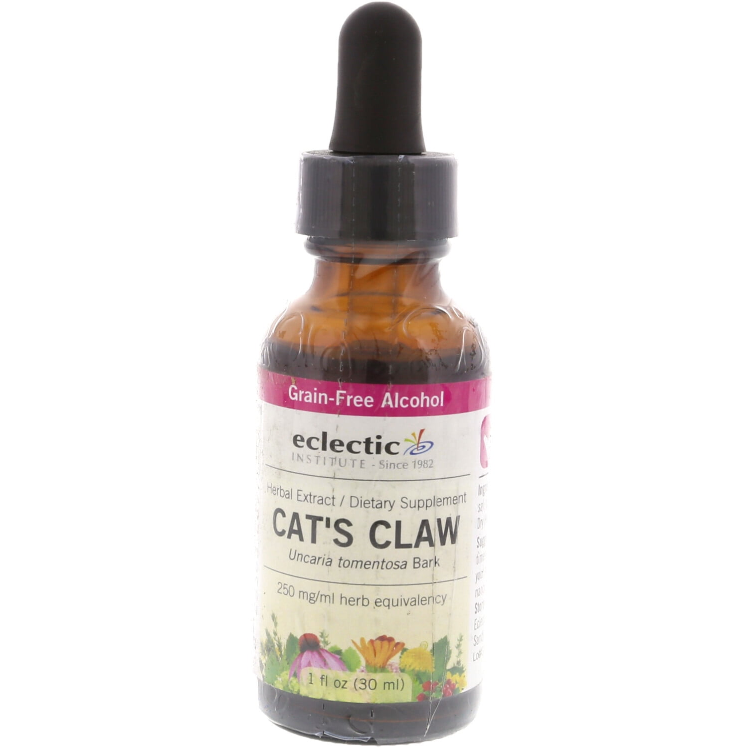 Eclectic Institute Herbal Extract Cats Claw Dietary Supplement 1 oz