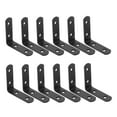 thumbnail image 5 of HEALEEP 12Pcs Right Angle Corner Brackets for Furniture and Cabinet Shelf Supports 6.50X6.50X1.90CM, 5 of 8