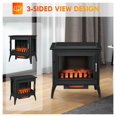 thumbnail image 6 of 24" Electric Fireplace, Freestanding Heater with Realistic Flame Effect, 1500W Space Heater, Black, 6 of 9