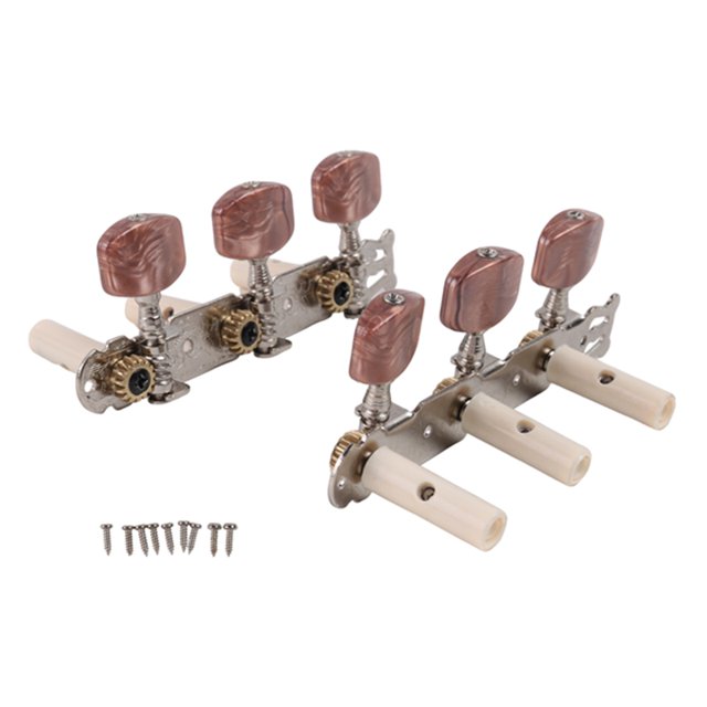 2 Piezas 1:15 Sintonizador de Guitarra Plata CláSica Clavijas para