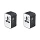 thumbnail image 4 of Sidaley Adaptador de de enchufe de viaje Universal, 1 unidad, 2 puertos USB, convertidor de toma de corriente europea, enchufe Blanco negro 2piezas, 4 of 6